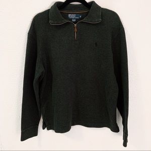 ralph lauren grey quarter zip